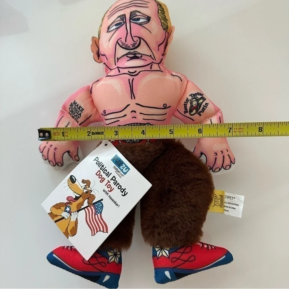 Vladimir Putin Russian President Dog Toy - Fuzzu Political Parody Dog Toy
